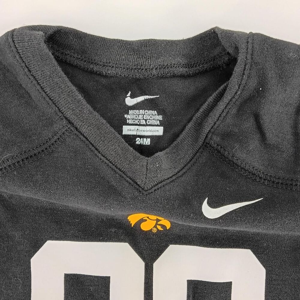 Nike Iowa Hawkeyes Baby Jersey Bodysuit 24M Black Gold Football - Picture 3 of 7